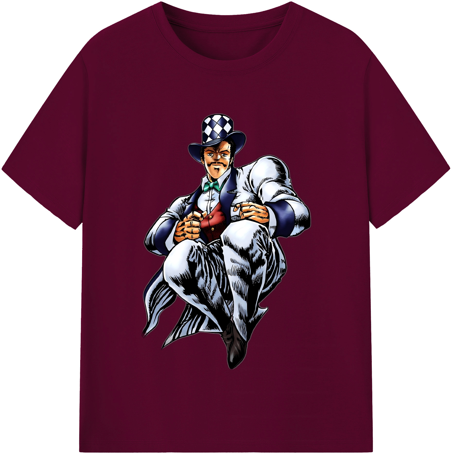 （画像用） ジョジョの奇妙な冒険 ウィル?アントニオ?ツェペリ JoJo's Bizarre Adventure Will Anthonio Zeppeli レディースカジュアルプリントTシャツ（綿100％）